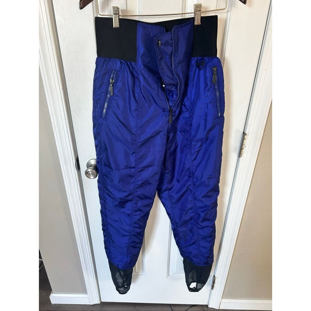 Tyrolia skiwear ski pants snowboarding vintage like blue/purple pants size 12 wo